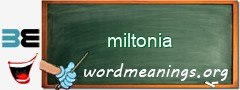 WordMeaning blackboard for miltonia